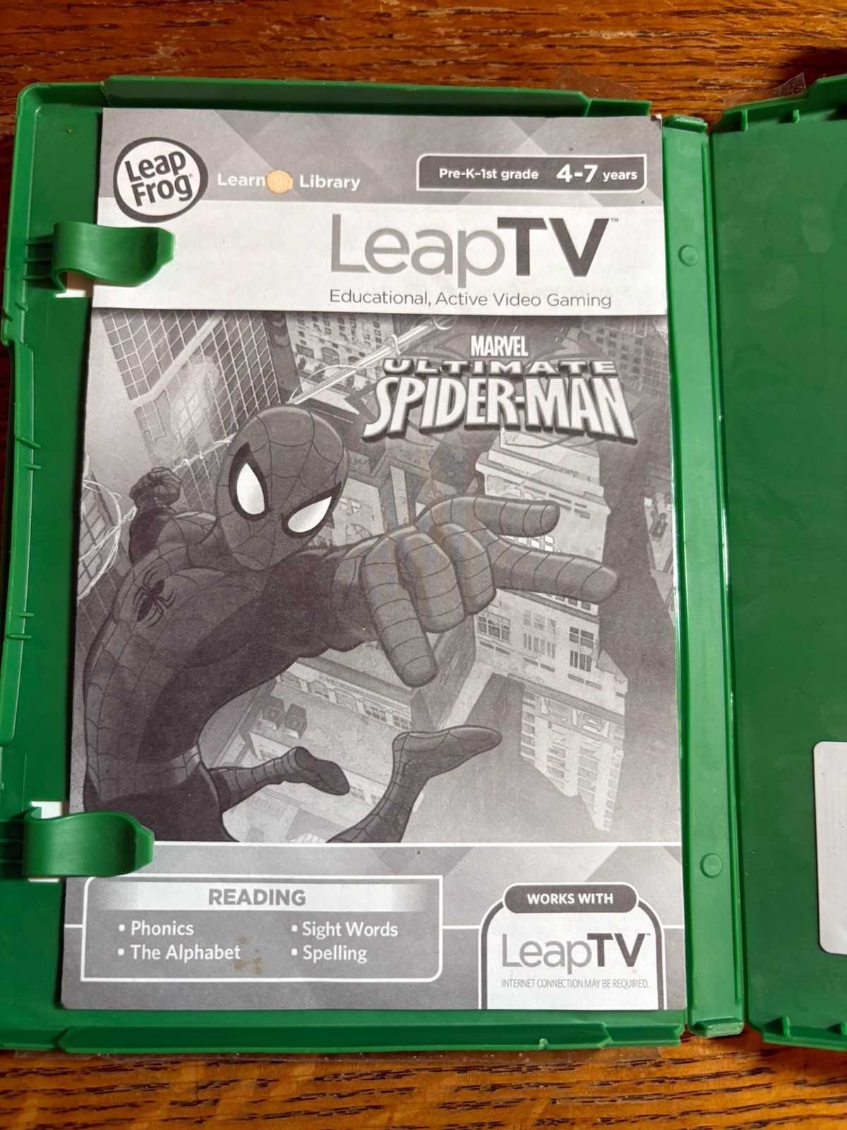 Leapfrog LeapTV Marvel Ultimate Spider-Man Marvel Educational Reading Video Game