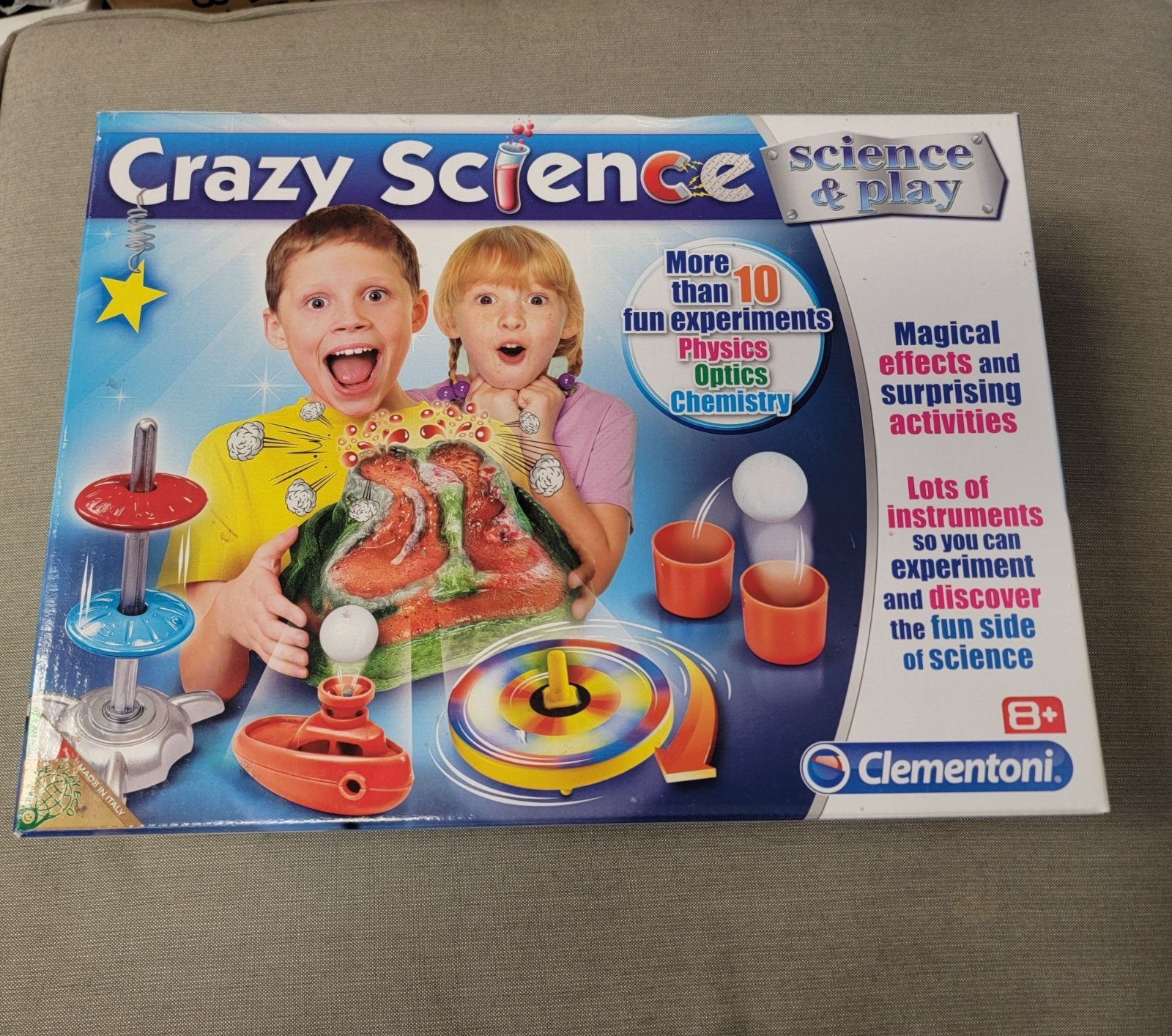 Crazy Science Science & Play Kit By Clementoni – Fun Experiments For Kids Ages 8
