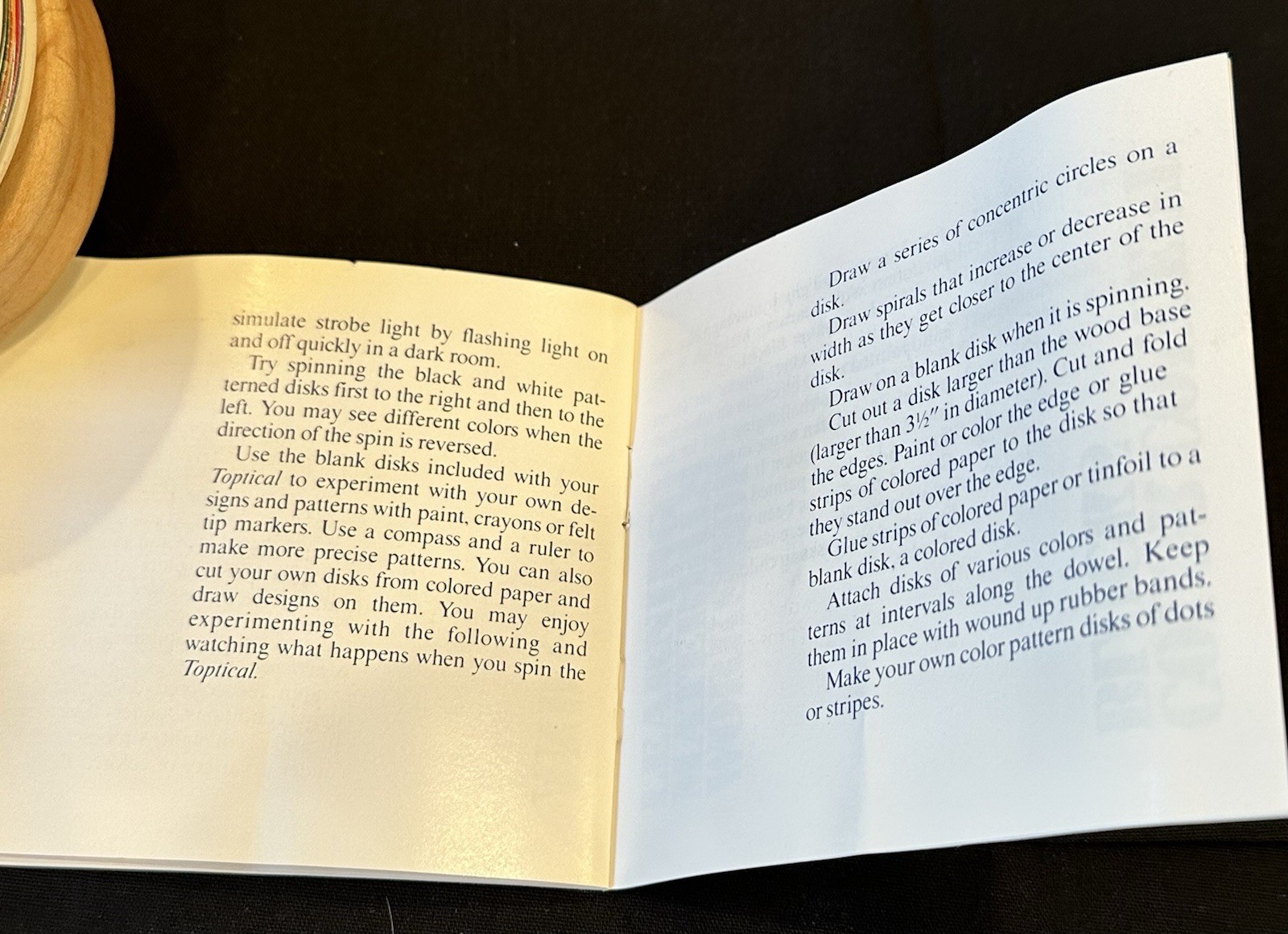 Vintage 1981 Toptical Science Color Mix Learning Material Workshop Montessori