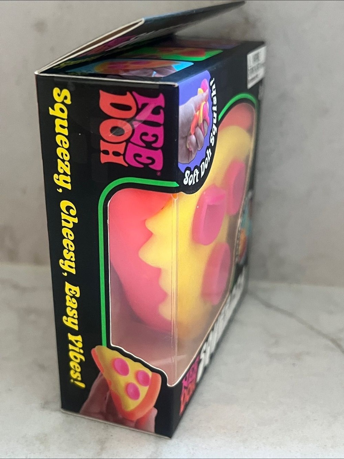 NeeDoh Orange, Yellow & Pink Squeezza Pizza Nee Doh Squishy Sensory Fidget Toy