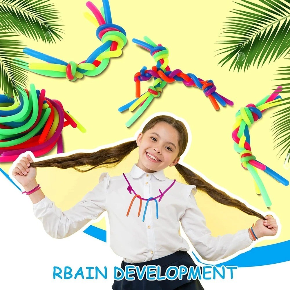 Stretchy Noodle 10 PCS String Fidget Autism ADHD Toy Sensory Stretch Toys USA