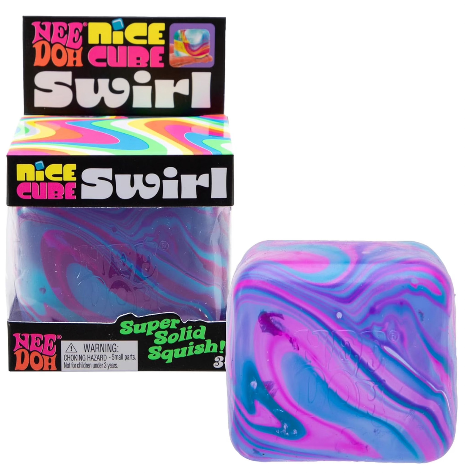 Schylling Needoh Nice Cube Swirl stress toy random color NEW sealed USA