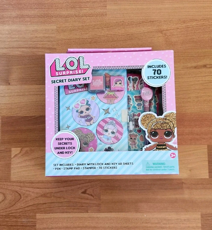 New LOL Surprise Secret Diary Set, Stickers Stamps Pen Lock and Key