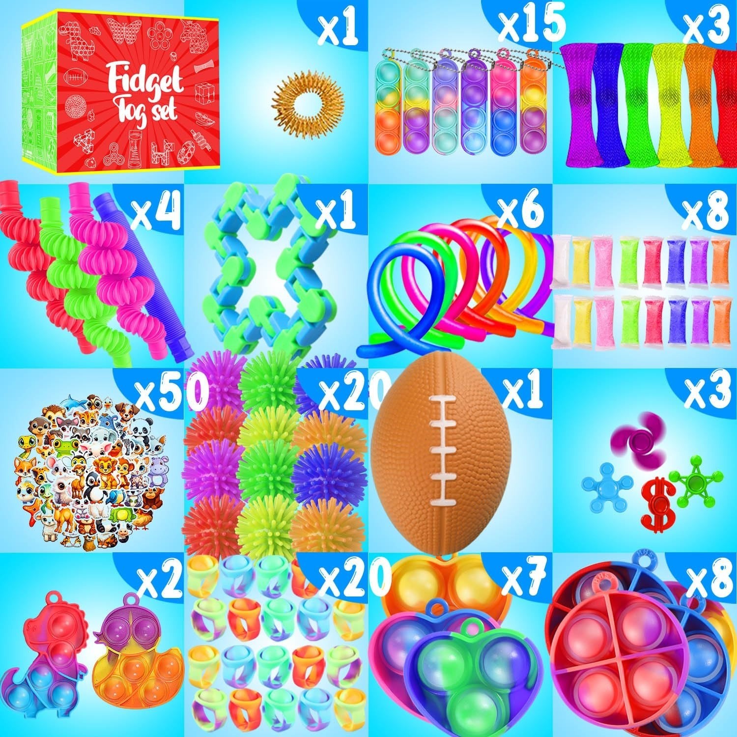 VNAMO Fidget Toys 160 Pack Set for Kids | Sensory Toys for Autism