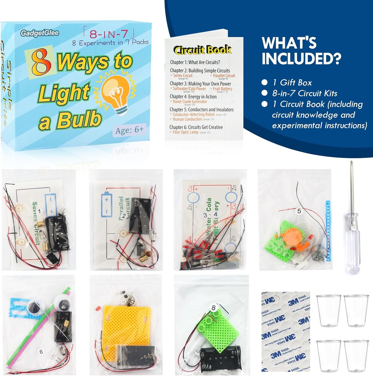STEM Electric Circuit Kit for Kids Ages 8-12, Electrical Circuits Science Projec