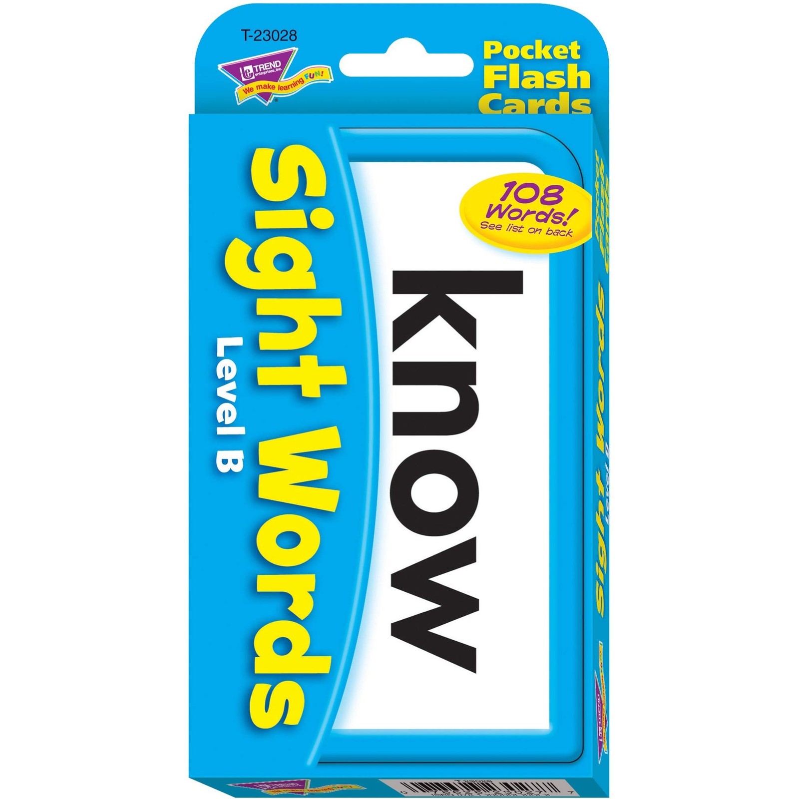 Sight Words Level B Pocket Flash Cards, Great for Skill Building and Test Pr…