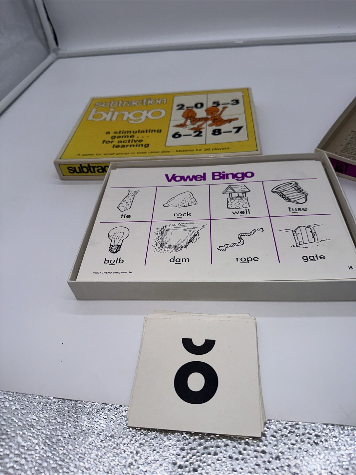 Vowel, Addition, Subtraction Bingo School Card Learning Games (Set of 3) Trend