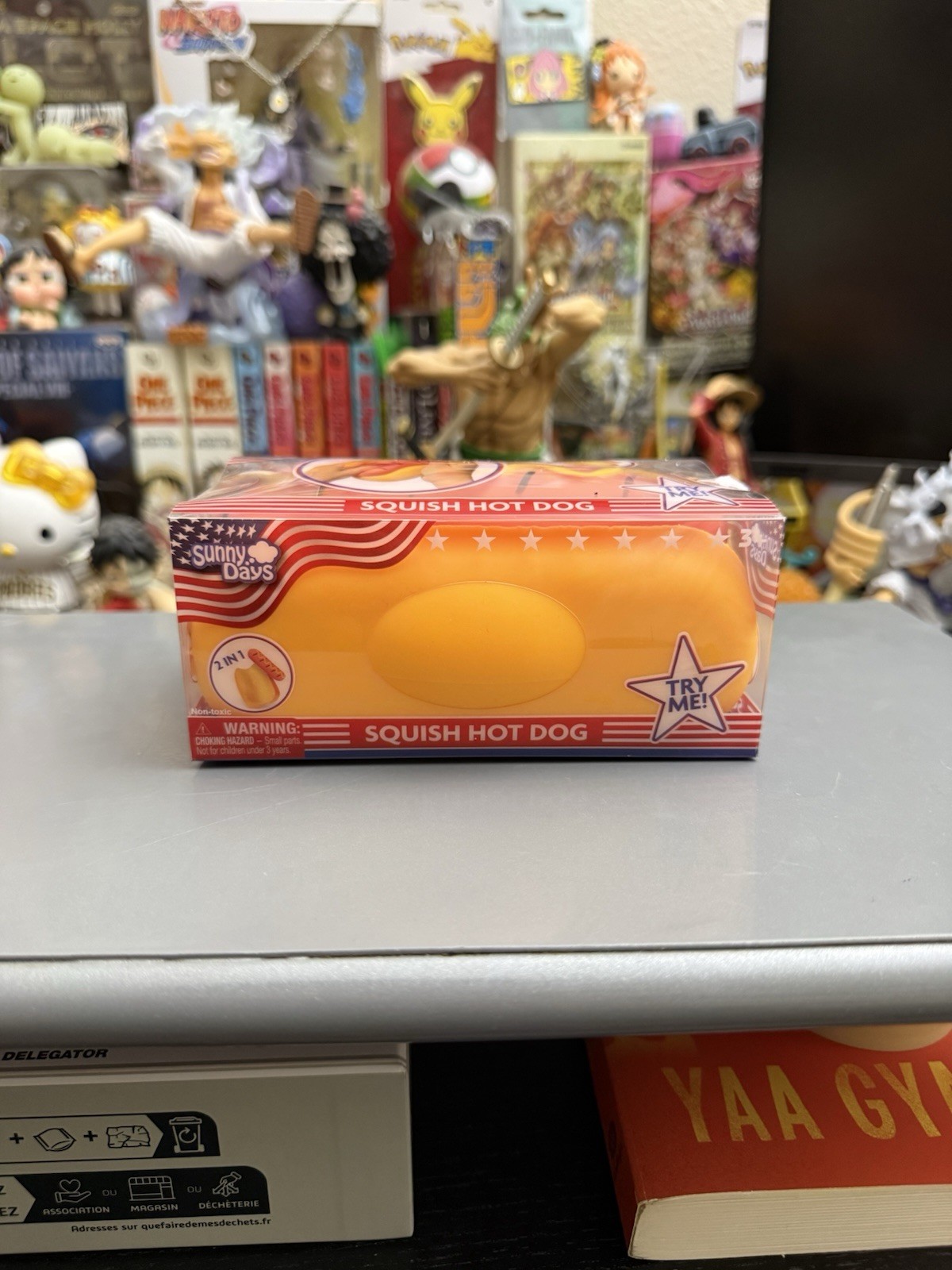 Squishy Hot Dog Squeezy Fidget Toy Sunny Days 2 in 1 Hotdog Stress Relief NEW
