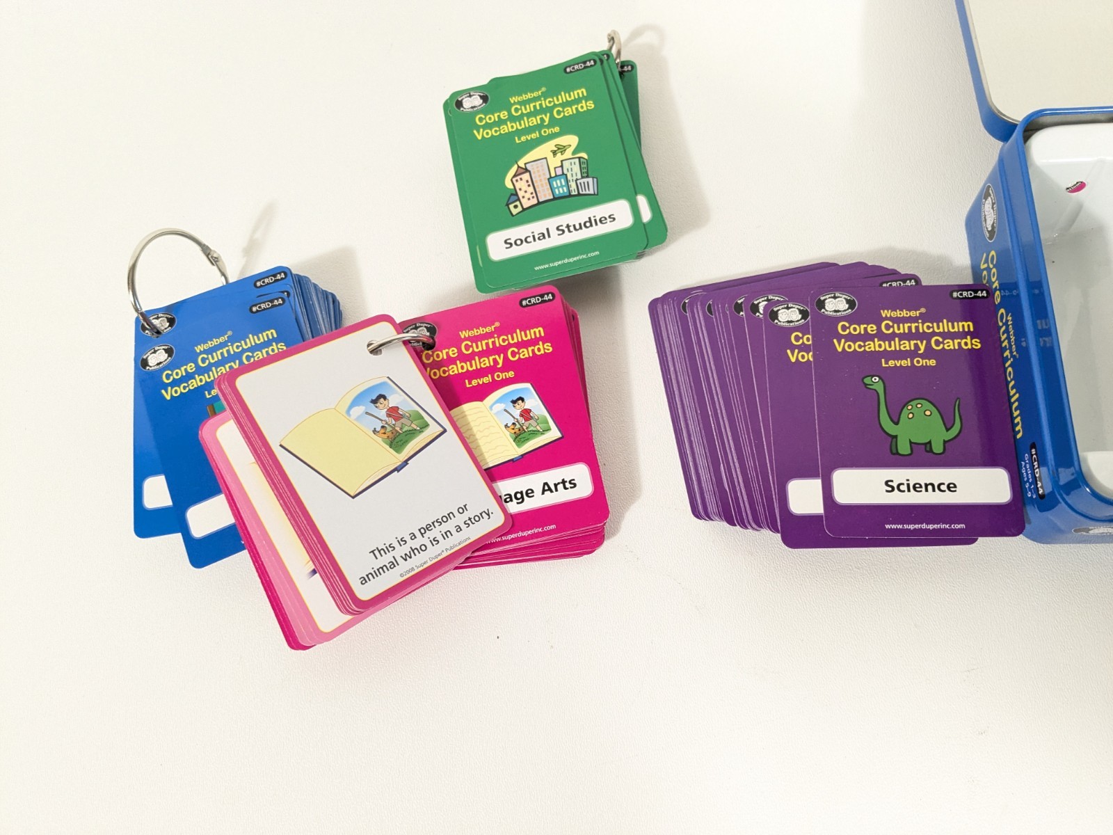 Webber Core Curriculum Vocabulary Cards Level 1 CRD-44 Grades 1 Cards Hole Punch