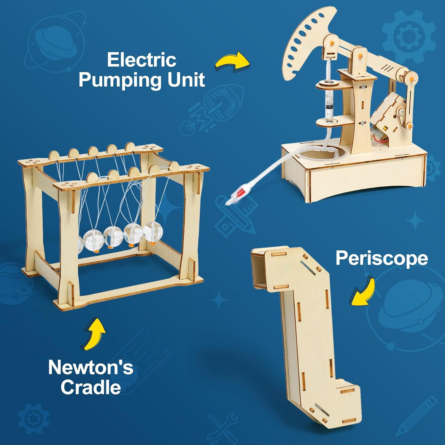 STEM Science Kits for Kids Ages 8-12, Wood Arts and Craft Kits for Boys 6-8