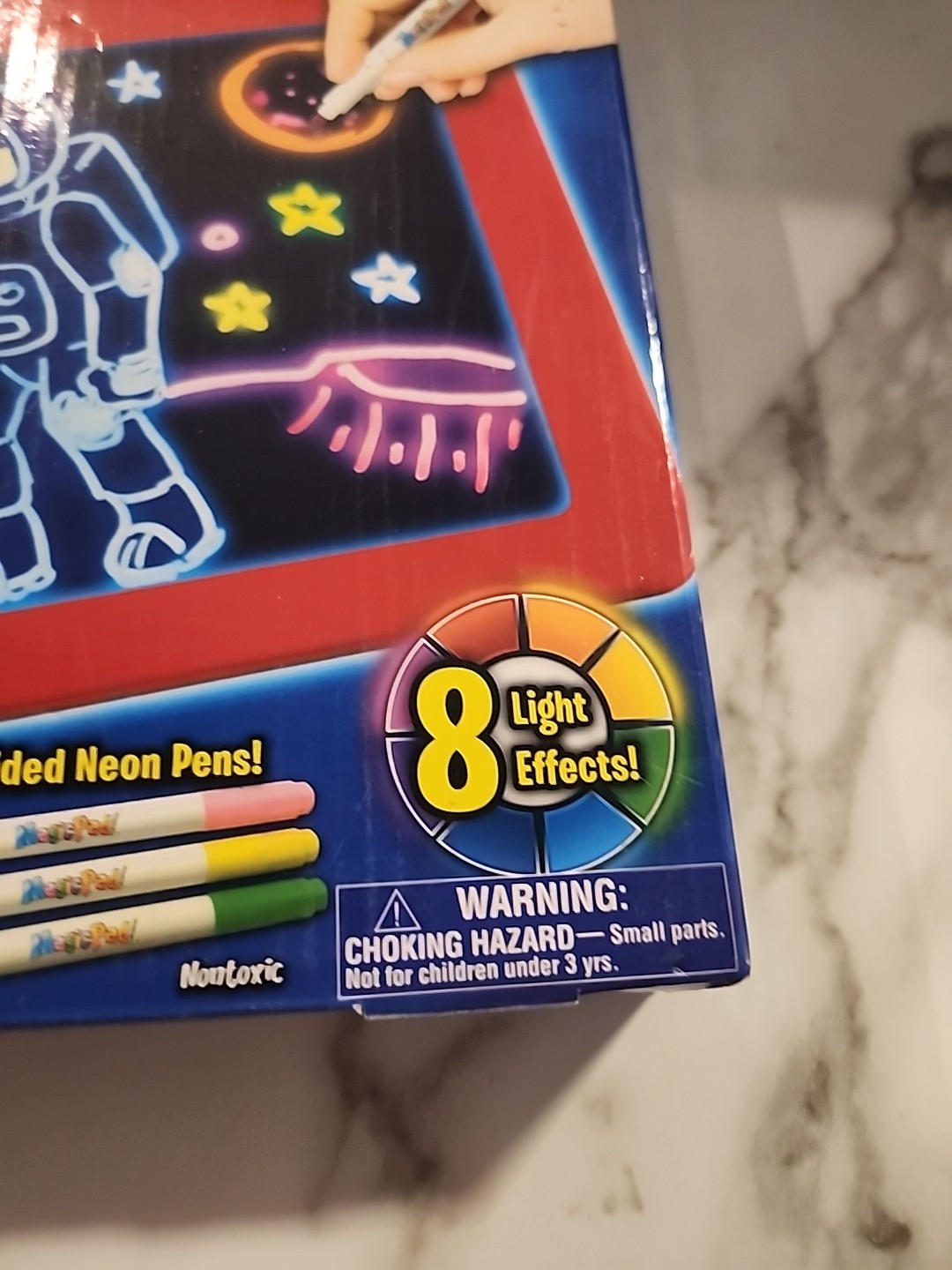Magic Pad Light Up Drawing Pad AS SEEN ON TV! Create Art That Glows w/ Stencils