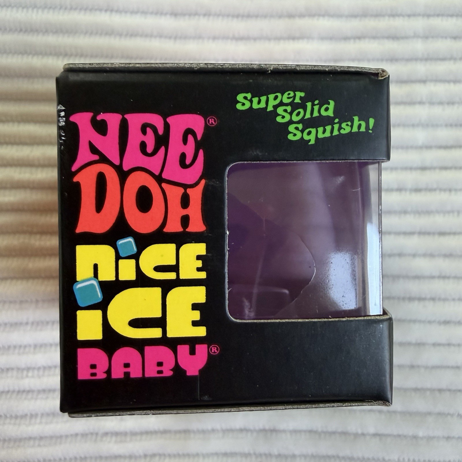 Schylling NeeDoh Nice Ice Baby Super Solid Squish Mini Cube Purple TikTok VIRAL