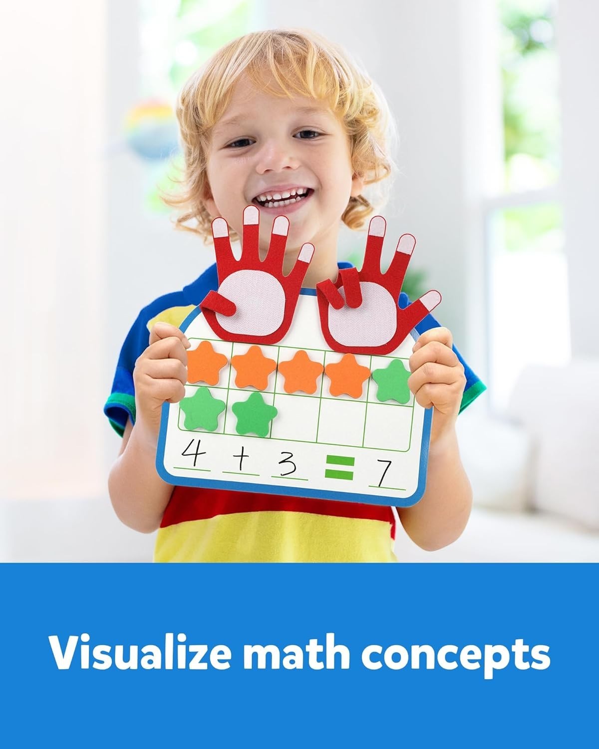 Montessori Math Manipulatives Number Counting Block, Magnetic Ten Frame Addit…
