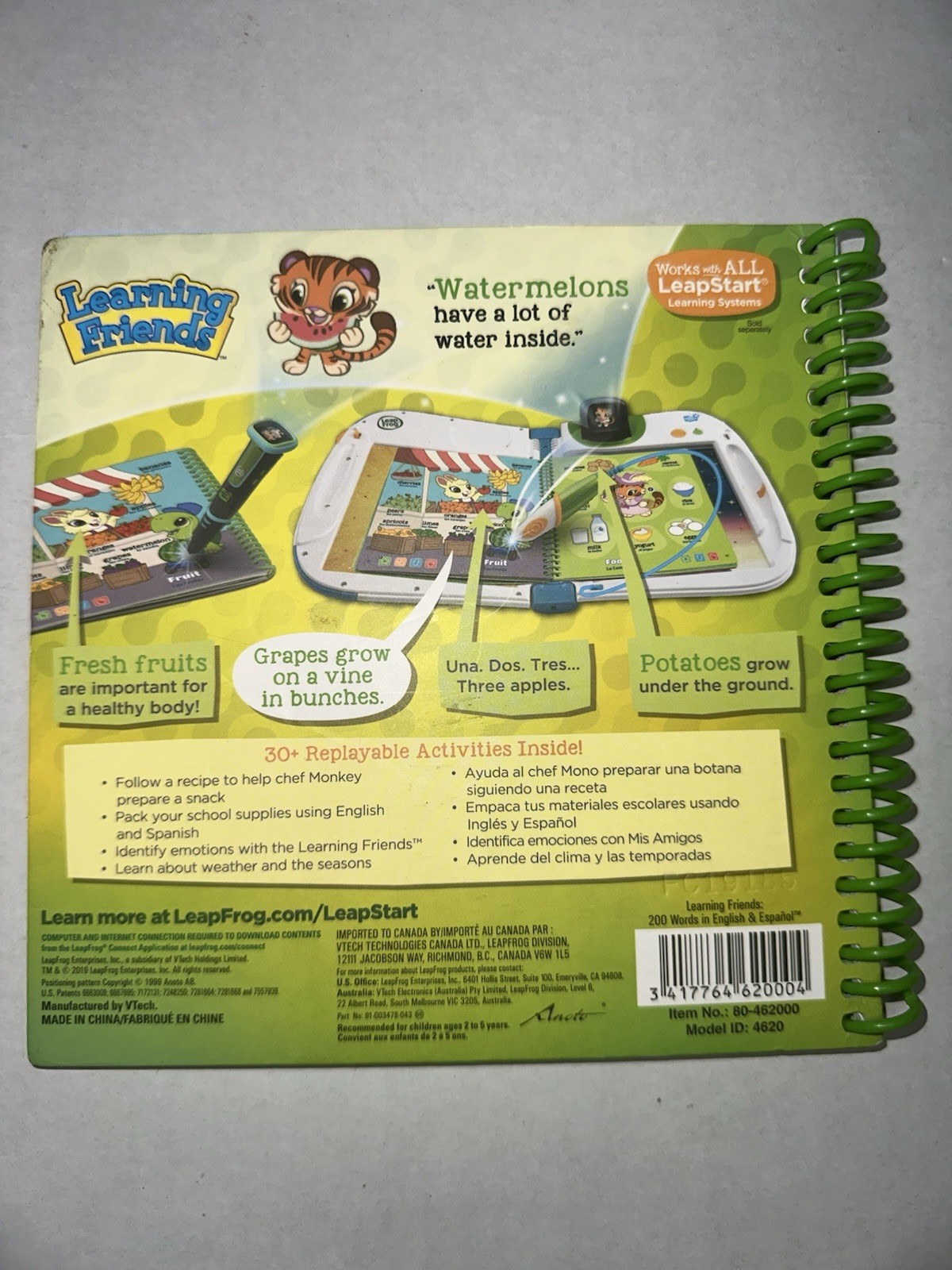 LeapFrog LeapStart Learning Friends 200 Words English & Español Book