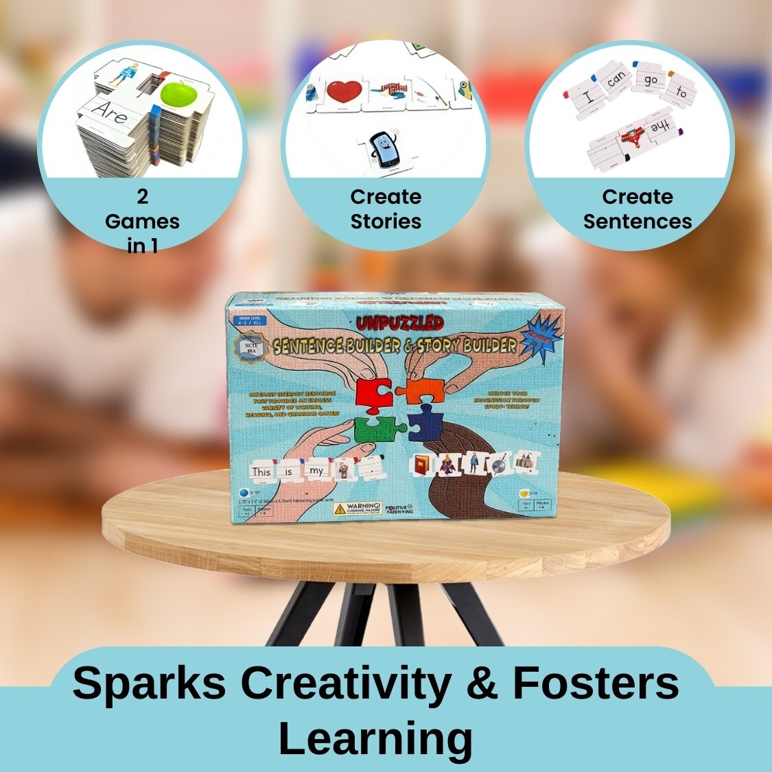 Sentence & Story Building: 2 in 1 Game for Speech, Writing, Reading, Sequencing