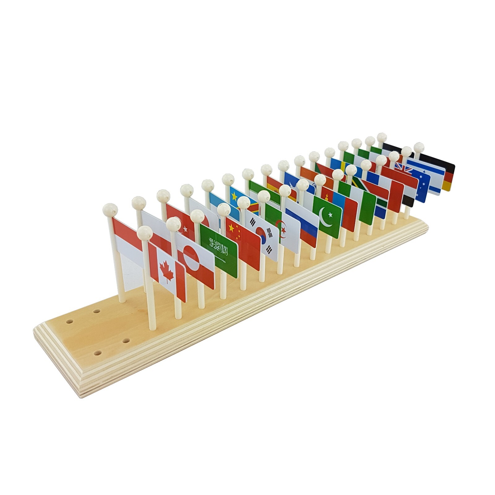 World Map, Flags and Stand – MONTESSORI GEOGRAPHY MATERIALS