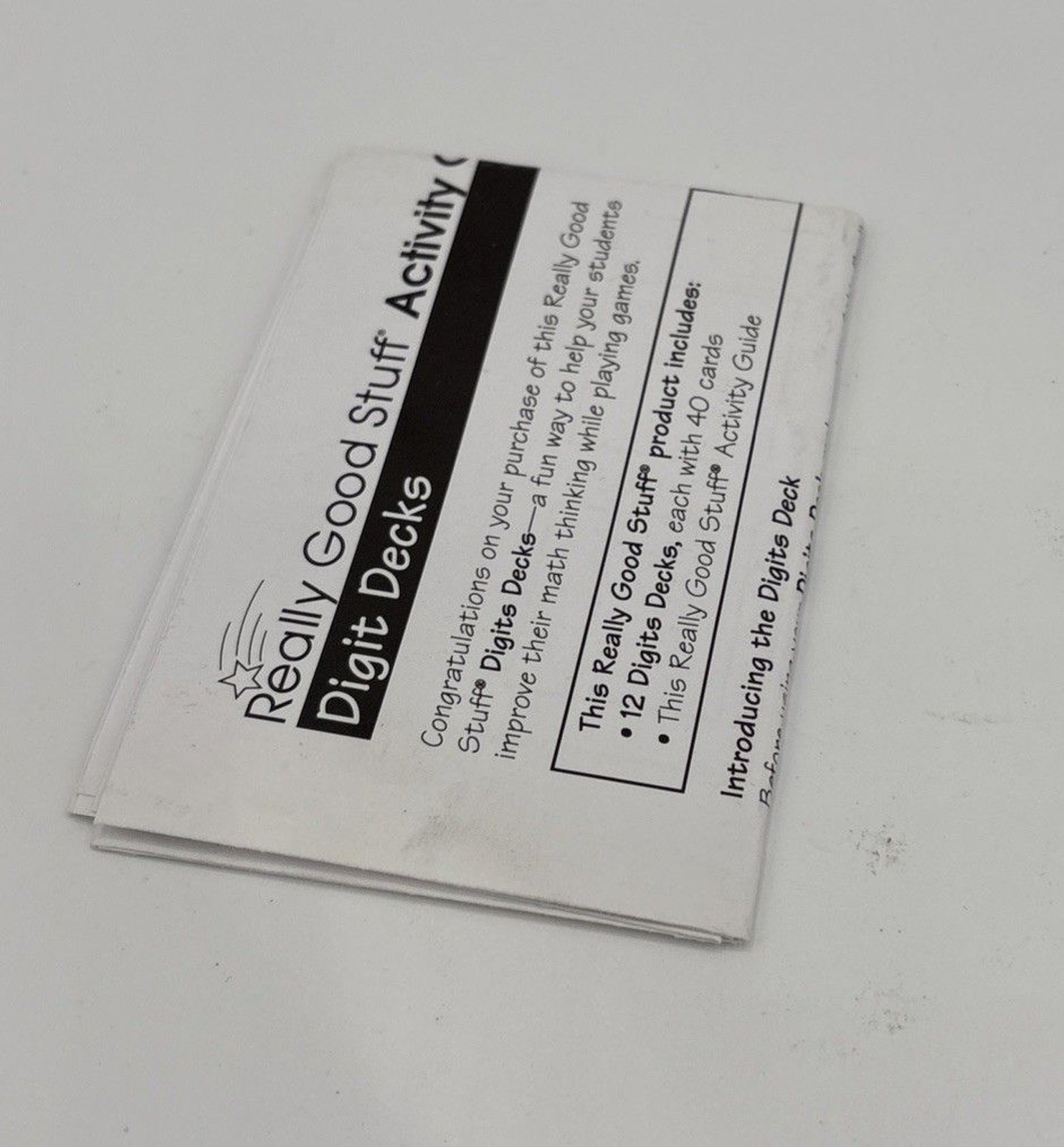 Digits Deck By Really Good Stuff. Teaching Tools For The Classroom. 40 Cards