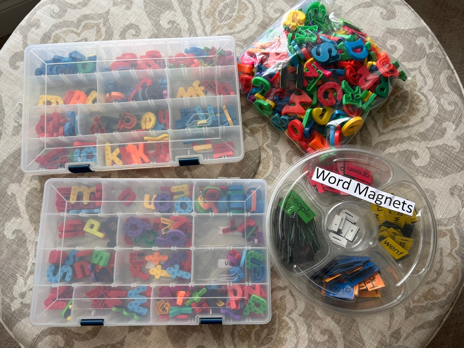 Lot of Magnetic Plastic Alphabet Letters Mixed Colors & Sizes