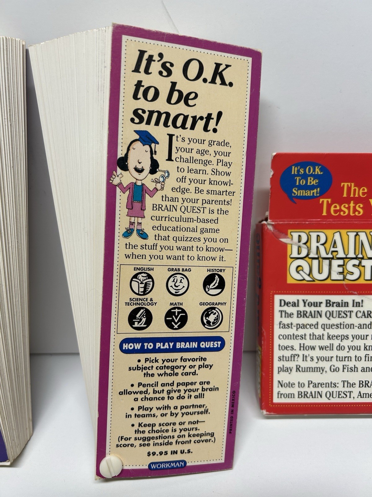 Vintage BrainQuest 3rd,6th&7th Grade Cards 1500 Q&A plus 3rd/4th Grade Card Game