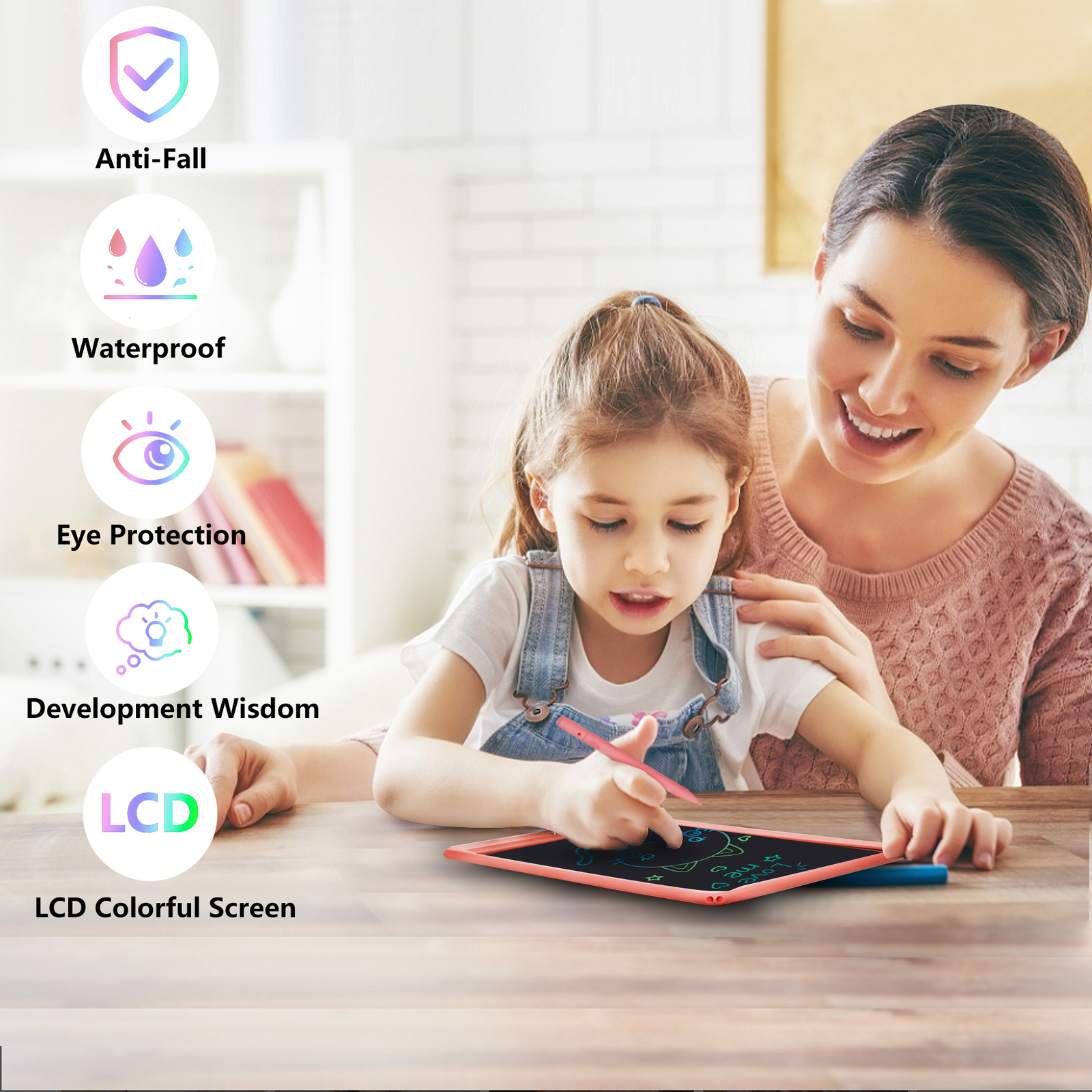 10″ LCD Writing Tablet for Kids Electronic Digital Drawing Pad Notepad Xmas Gift