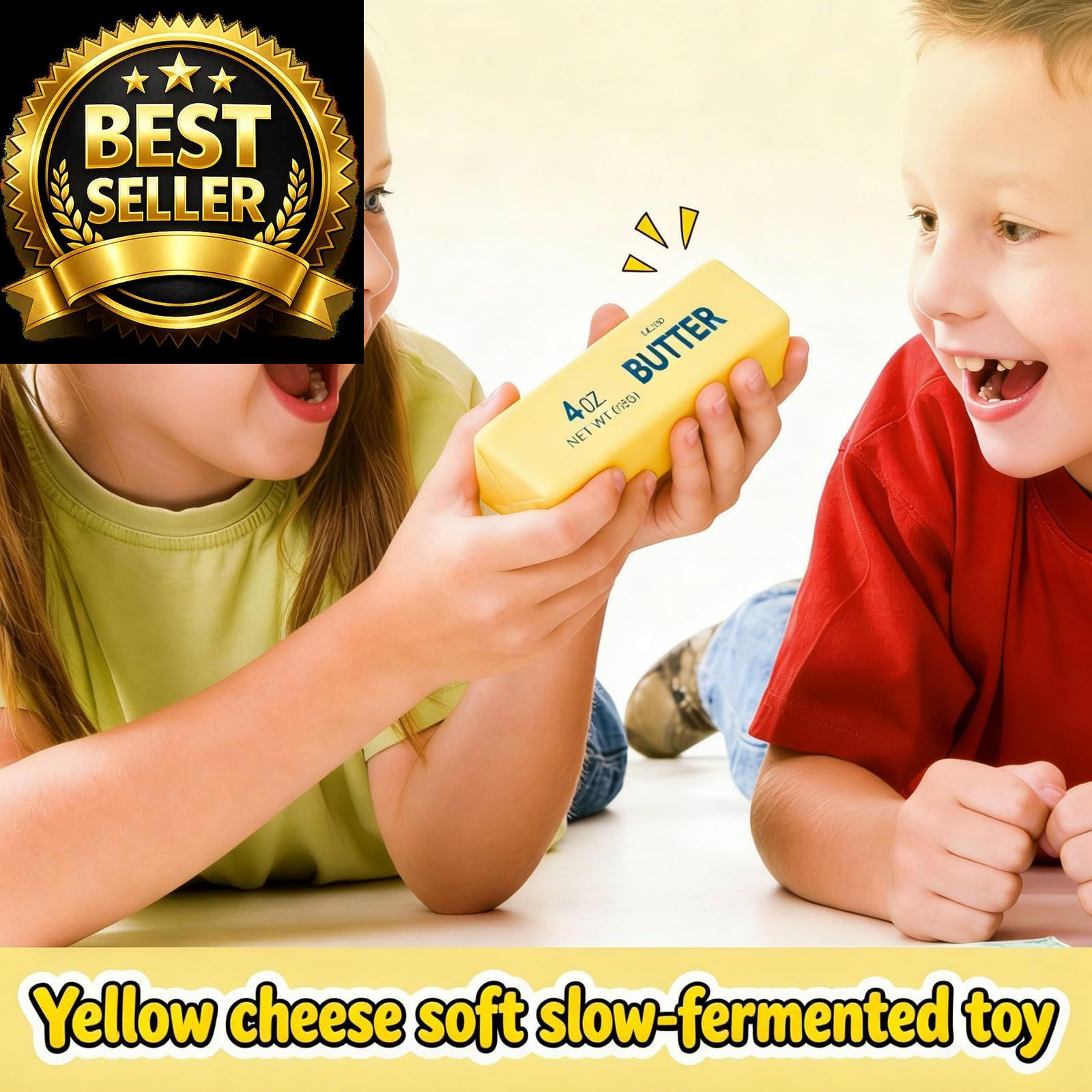 Slow Rebound Cute Butter Squeeze Stress Balls, 2026 New Realistic Soft 2PCS