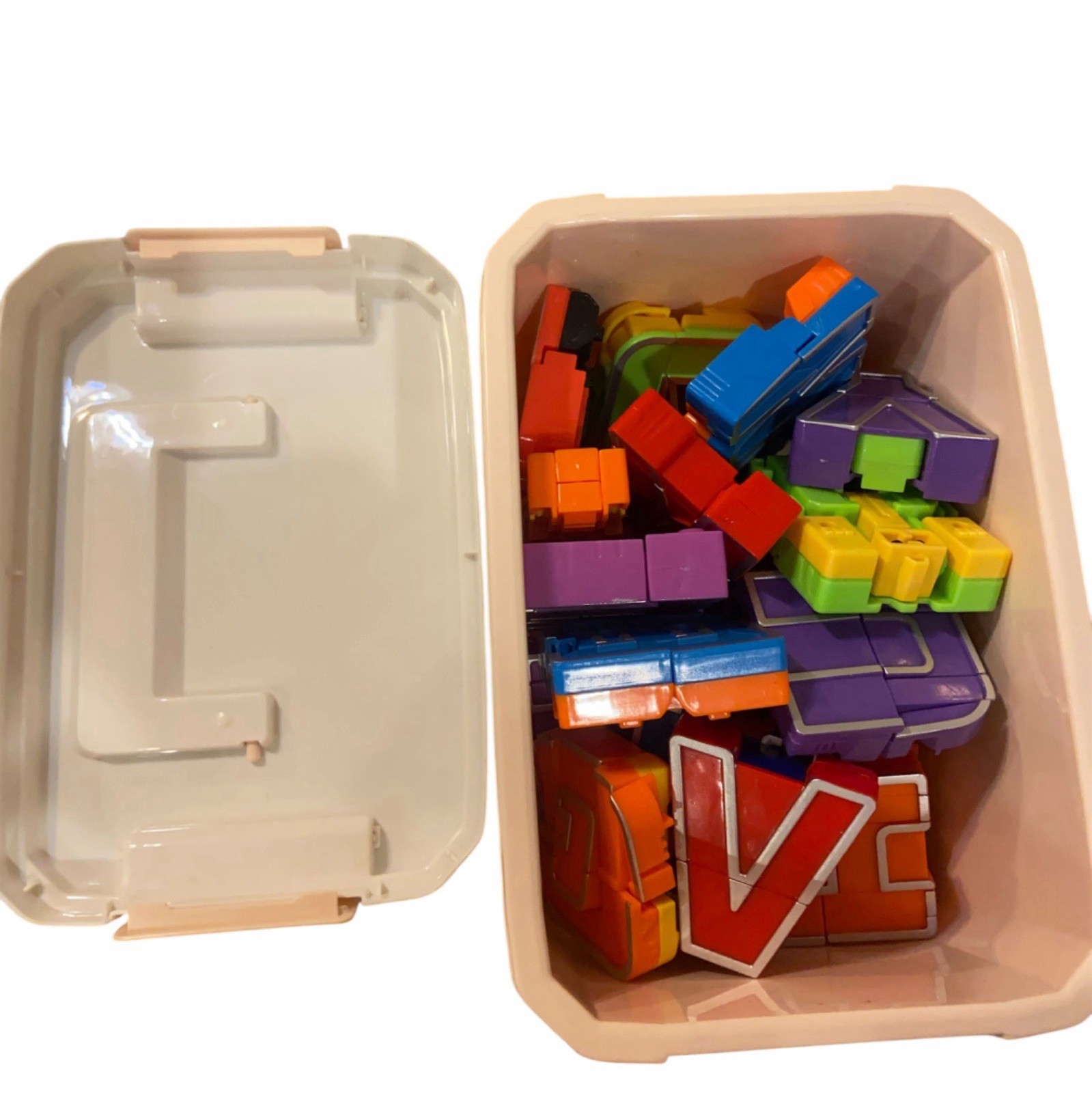 Alphabet Robot Transformers W/ Storage Box EUC Educational Toy 26 Letters