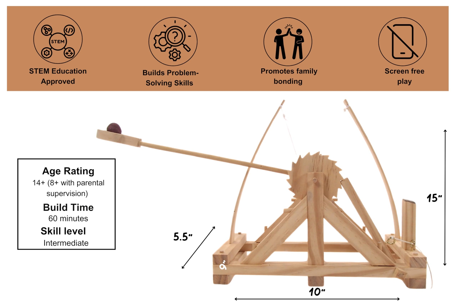 PATHFINDERS STEM kit Leonardo Da Vinci Catapult kit Trebuchet Engineering kit