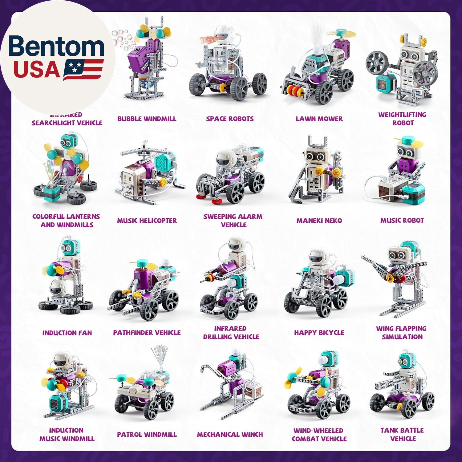 24-IN-1 STEM Circuit Science Experiments Robotics Kits Toys for Kids Ages 8-12 9