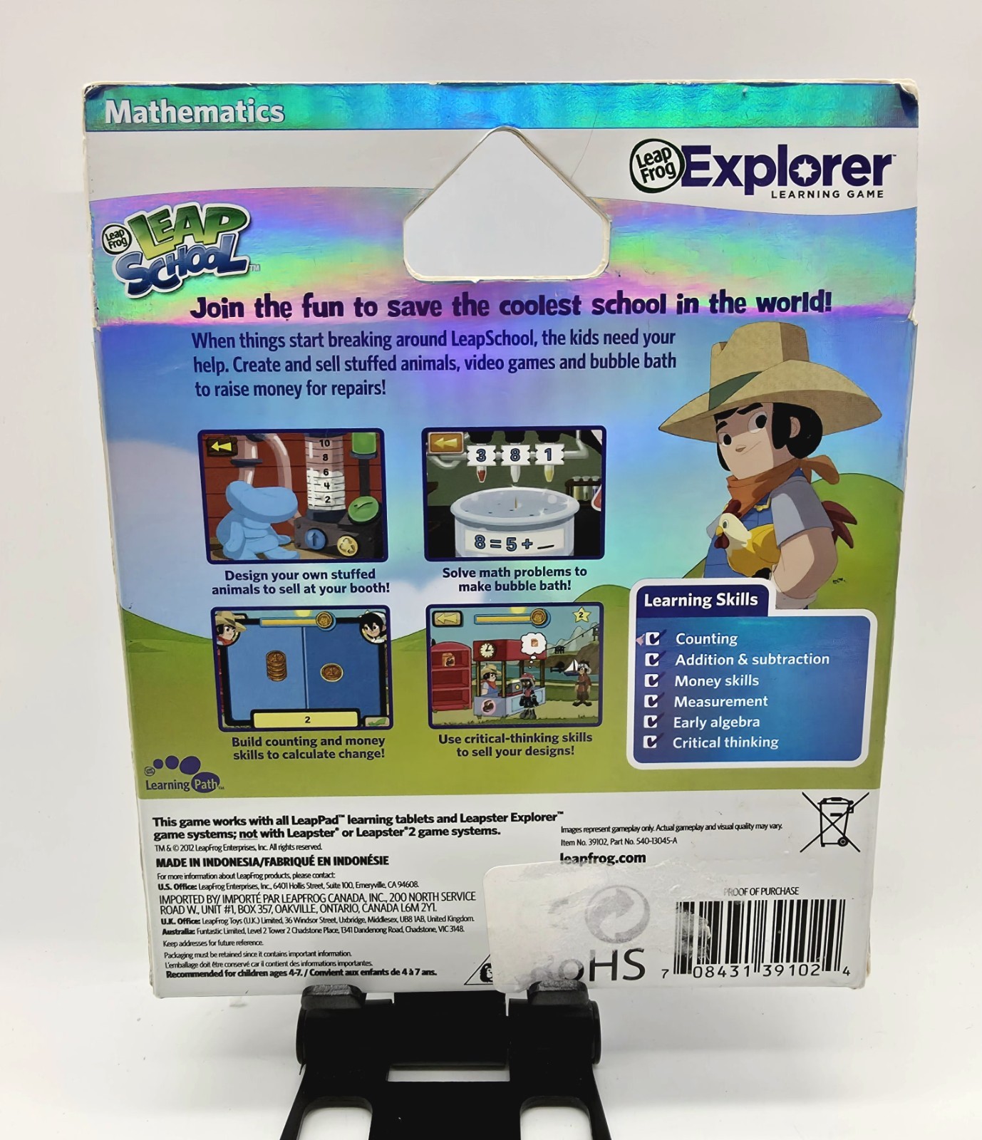LeapFrog Explorer Game LeapSchool Math Ages 4-7 LeapPad Leapster Explorer