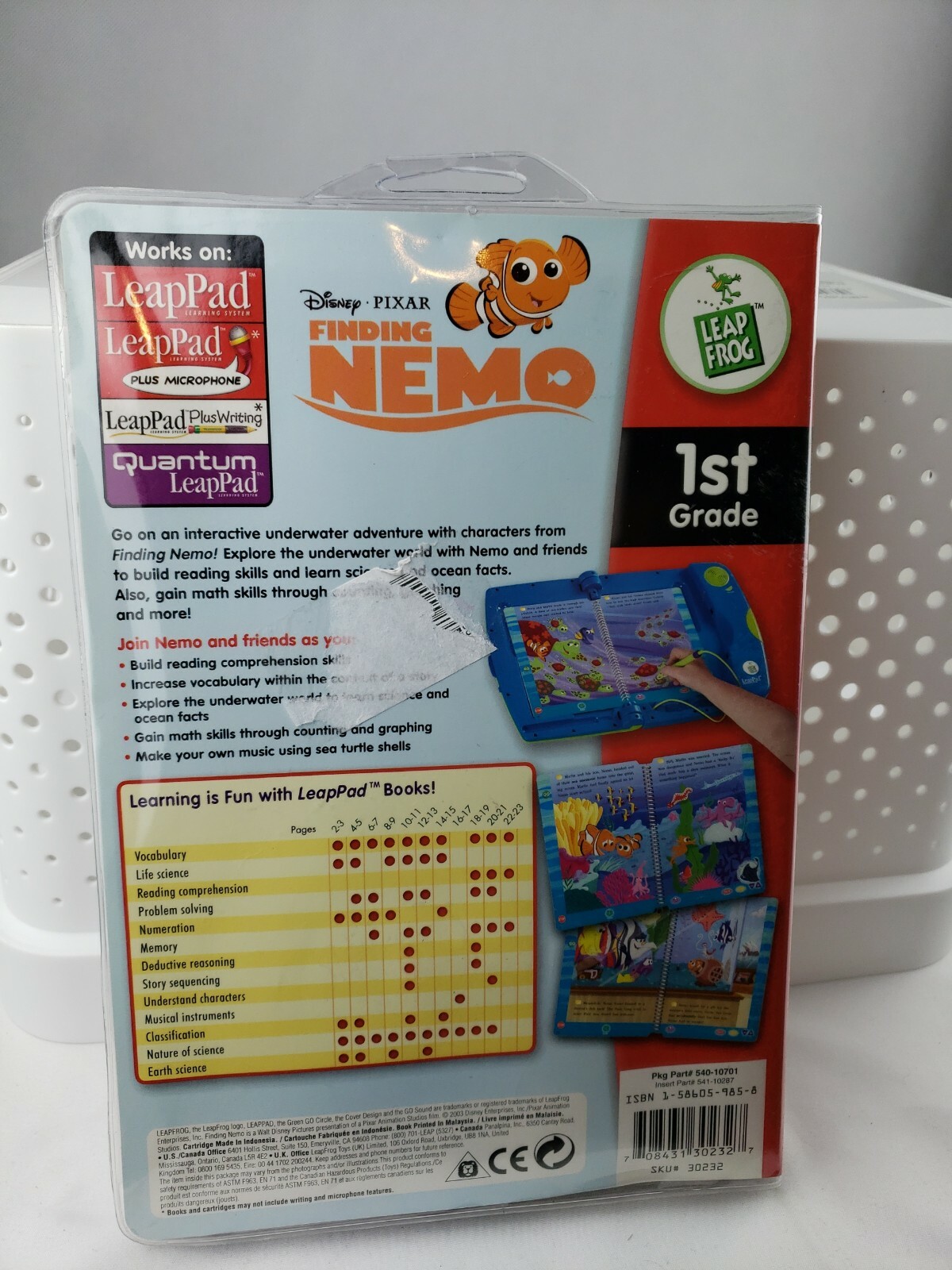 LeapFrog LeapPad Disney Pixar “FINDING NEMO Brand New