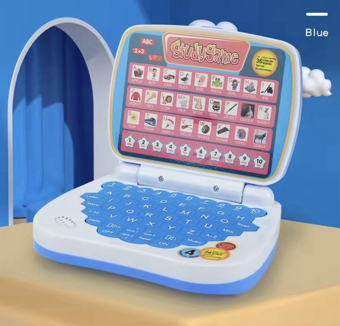 Kids Electronic Learning Laptop ABC Letters & Numbers 1-10 Music/Sounds Age 2-3
