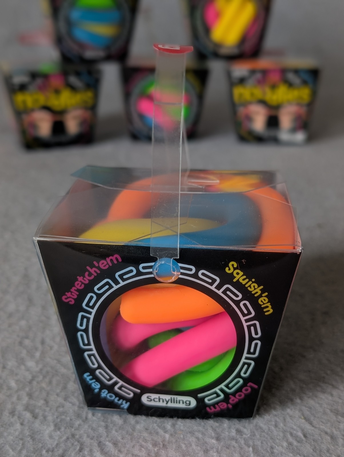 NeeDoh Noodlies Sensory Fidget Toy, RARE Nee Doh Stretchy Noodles 5 Colors USA