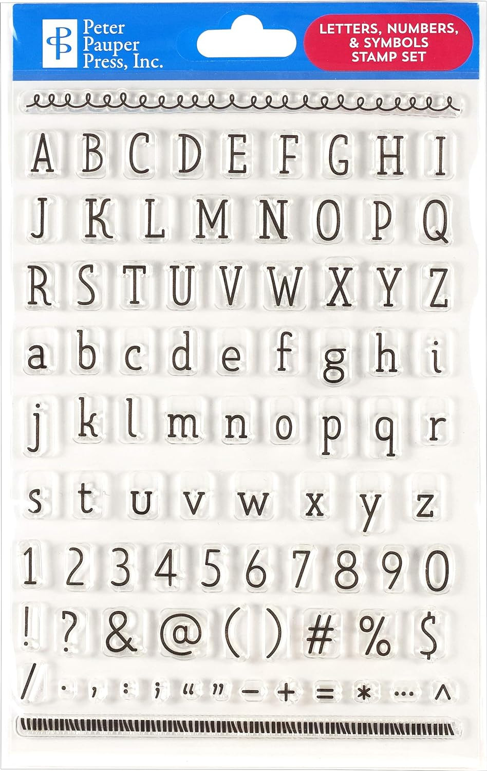 Letters, Numbers, & Symbols Clear Stamp Set (86 Individual Stamps)