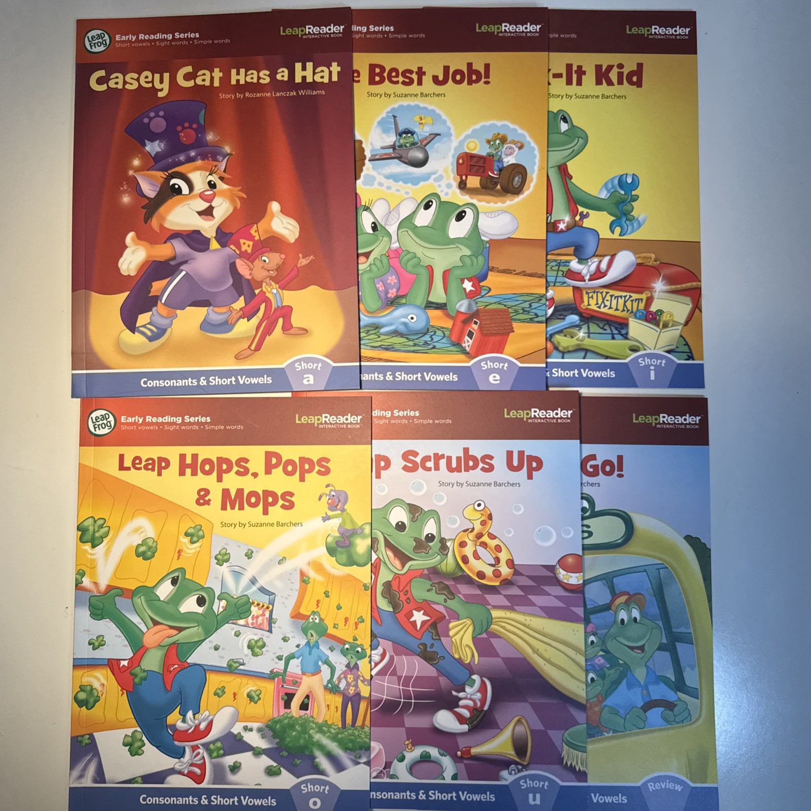 LeapFrog LeapReader LEARN TO READ Consonants Short Vowels Book Set Early Reading