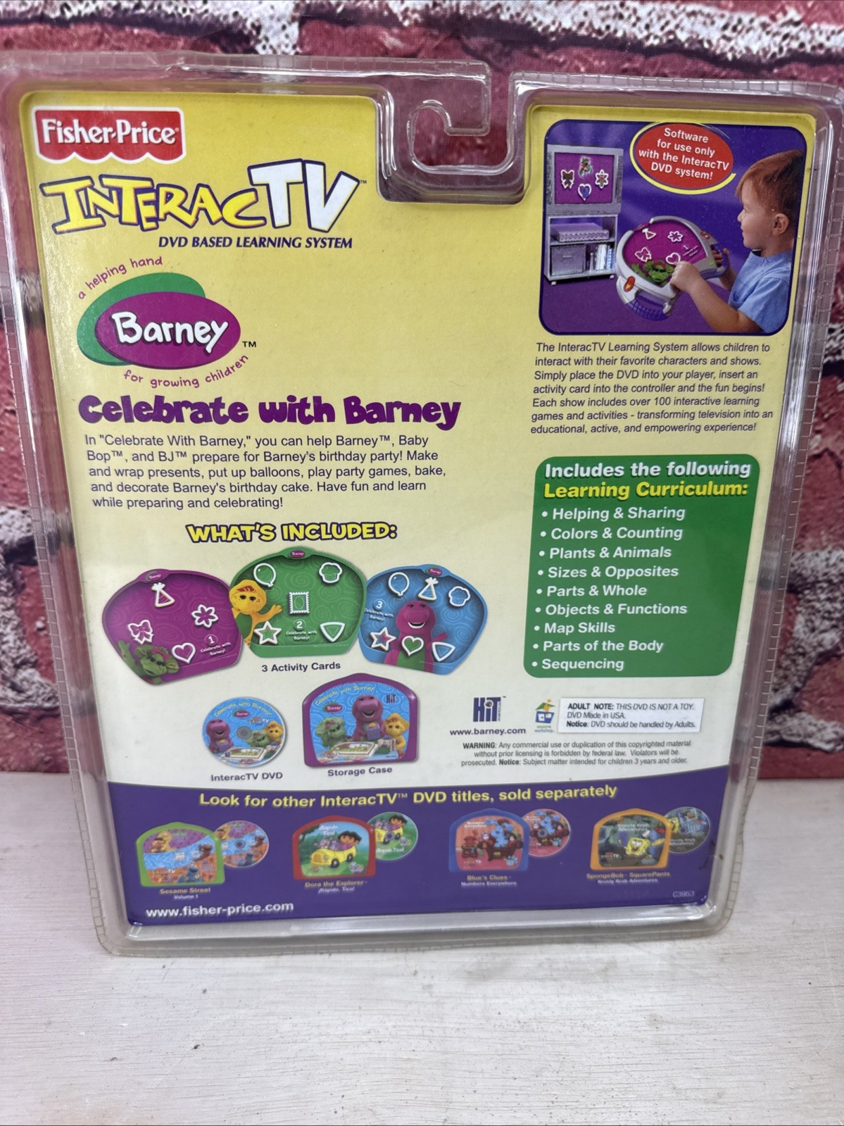 RARE VTG Fisher-Price InteracTV Celebrate With Barney Birthday 2004 New DVD HiT