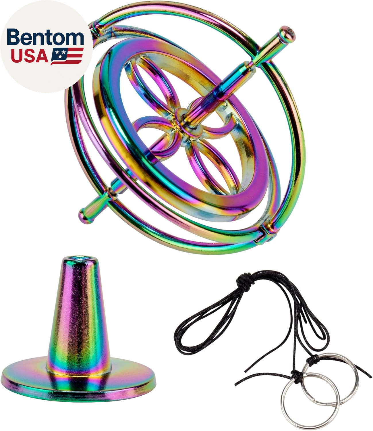 Gyroscope Toy Metal anti Gravity Rotating Desk Gyroscope Flying Motion Balance P