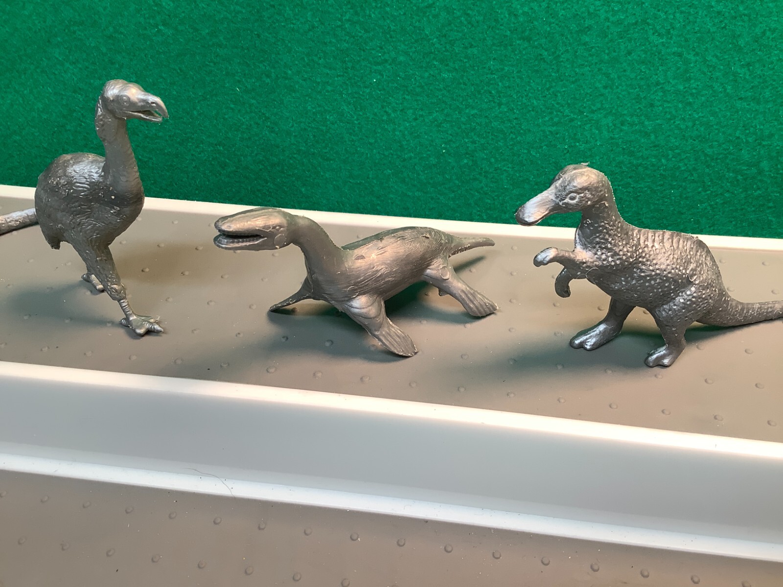 MPC Silver Dinosaurs Vintage 1960s Plastic Prehistoric Playset