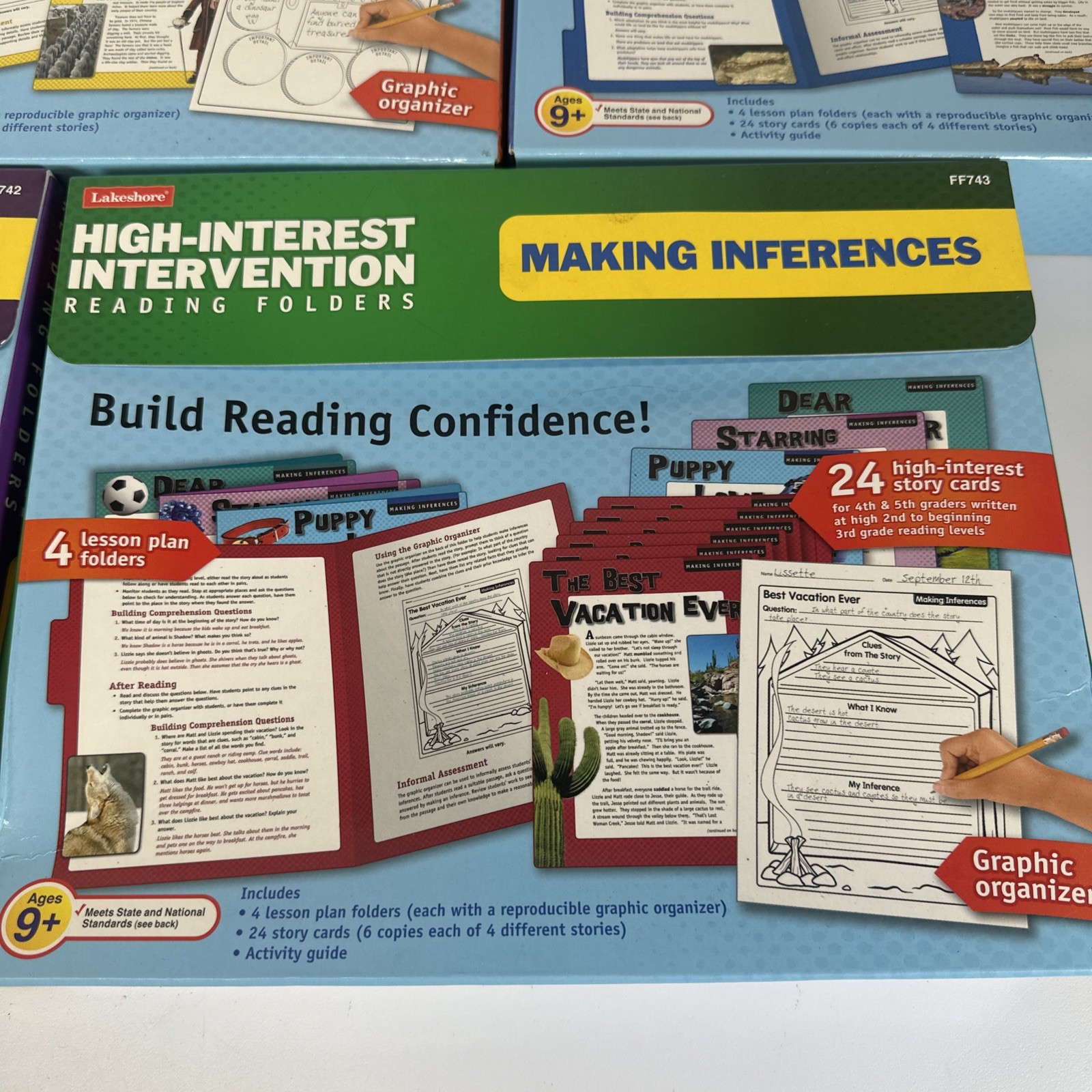 Lakeshore High-Interest Intervention Reading Folders Lot of 5 Sets Ages 9+
