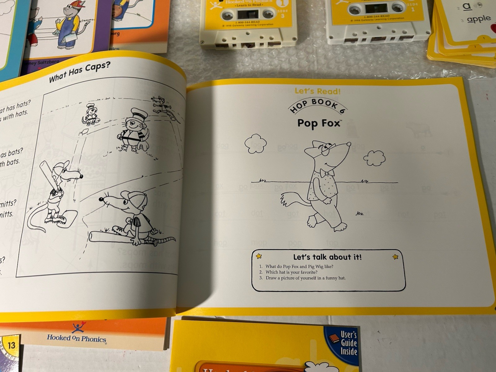 Vtg Hooked On Phonics Homeschool Learn To Read Level 1 Kit INCOMPLETE Read Desc