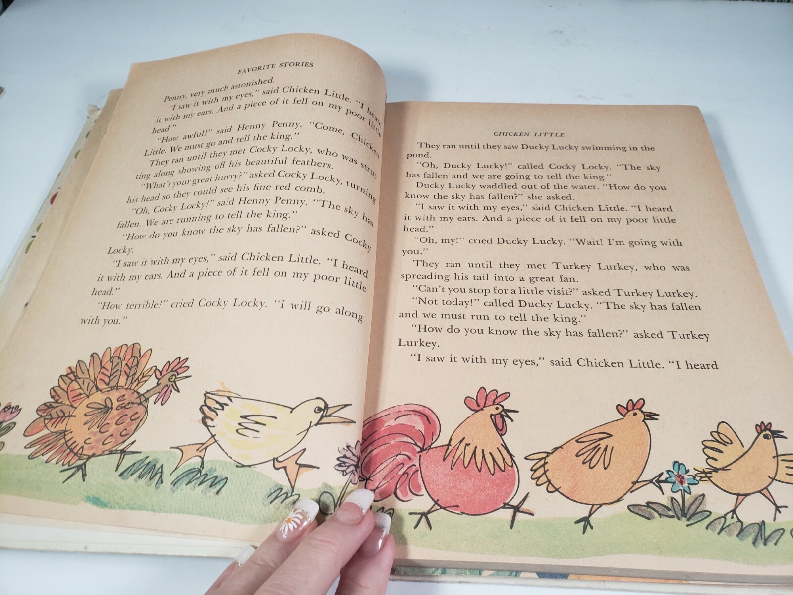 FAVORITE STORIES BOOK Chicken Little Jack & Beanstalk Peter Rabbit Vintage 1968