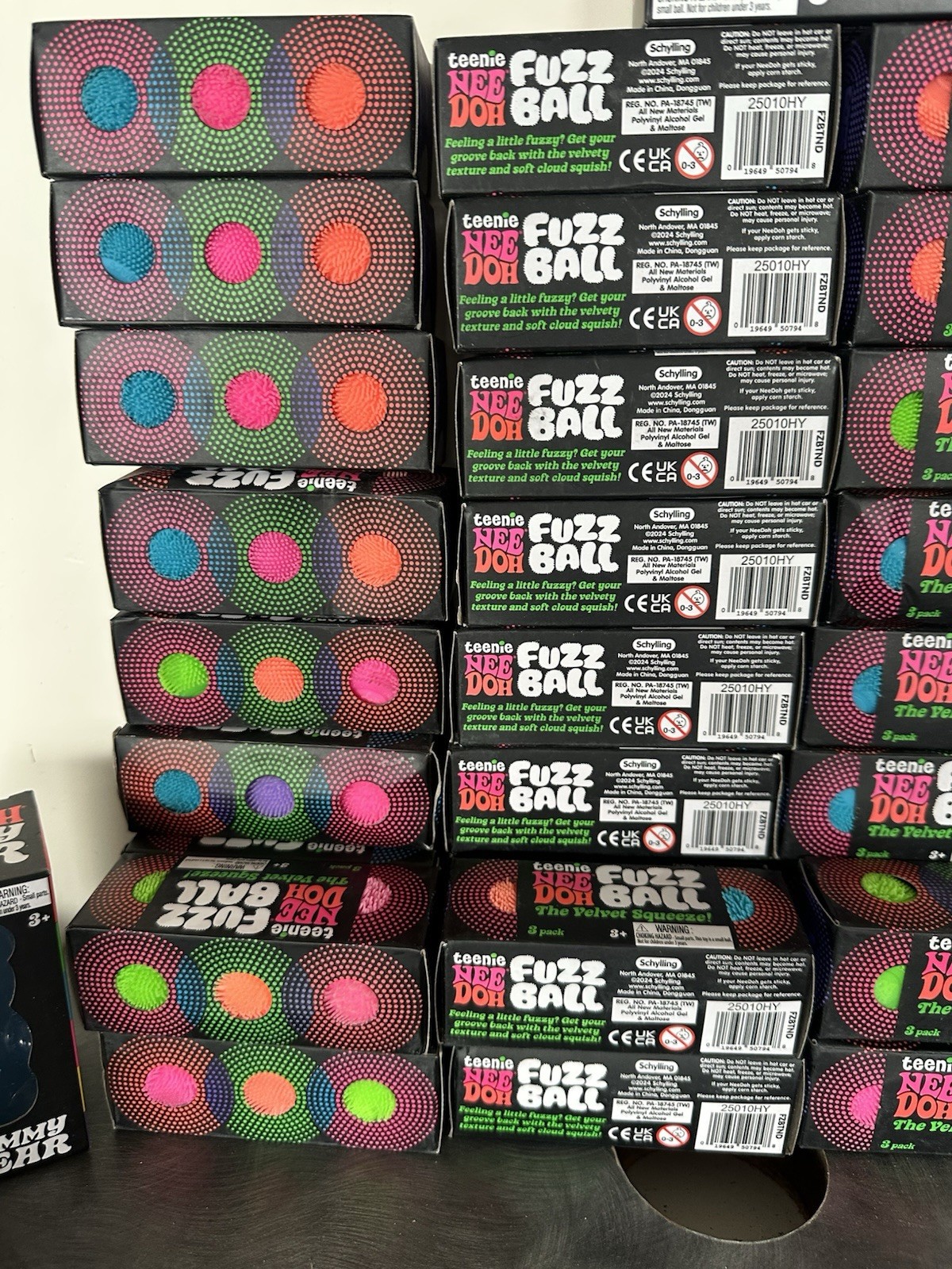 NeeDoh Mega Lot 45 New Teenie Fuzz Balls Nice Cube Ice Baby Gummy Bears