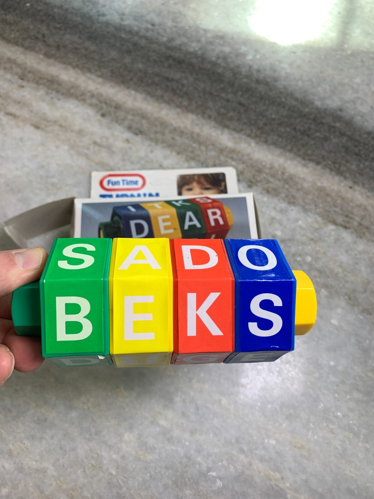 Vintage 1980s 80s Kids Kid’s Youth Spell Spelling Wheel Toy FunTime Turn n Spin