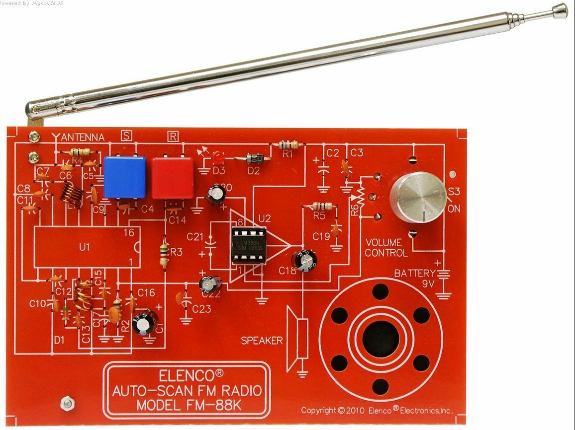 ELENCO FM-88K FM AUTO SCAN RADIO KIT soldering version
