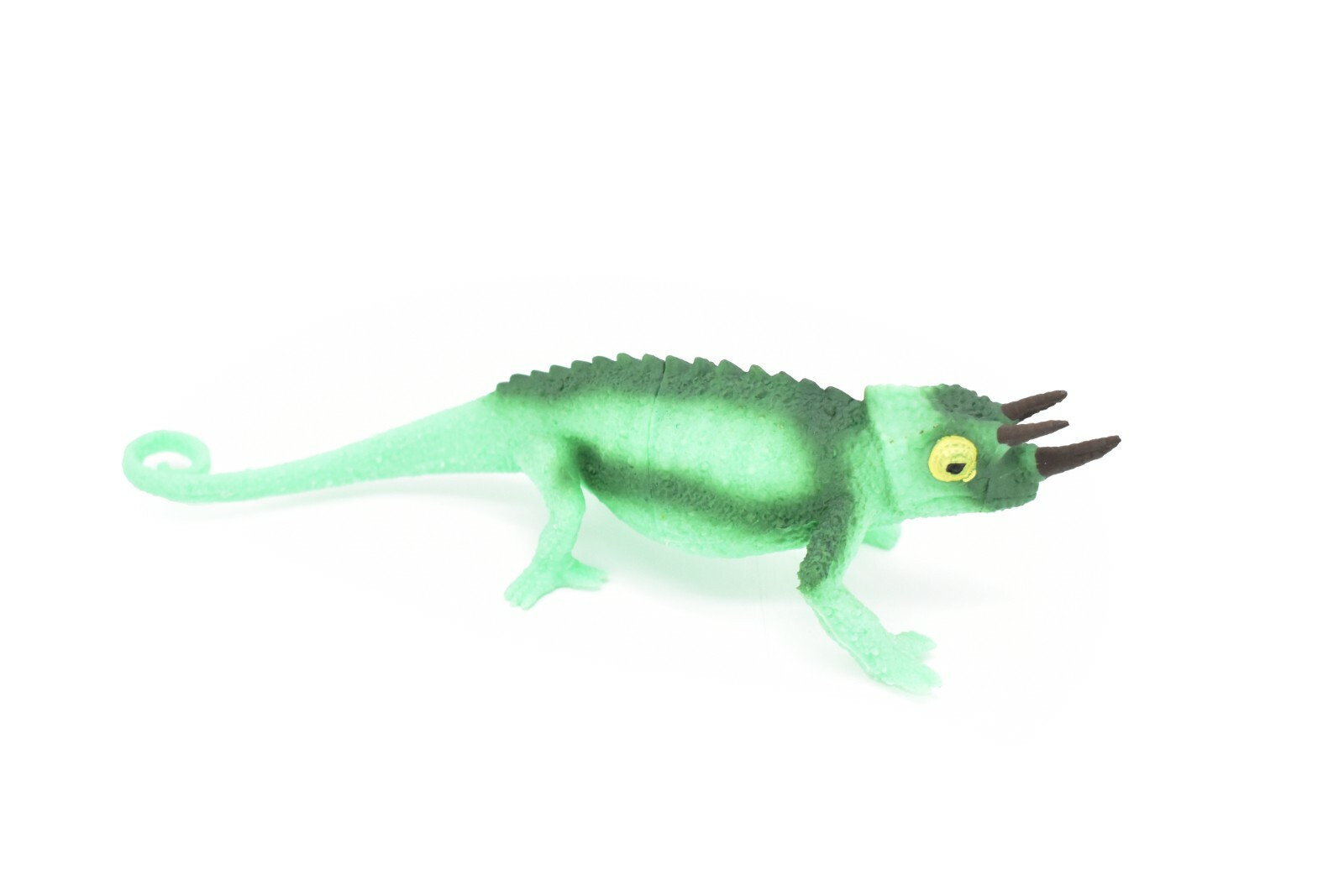 Chameleon, Three-Horned, Very Nice Plastic Replica 7″ F2038 B187