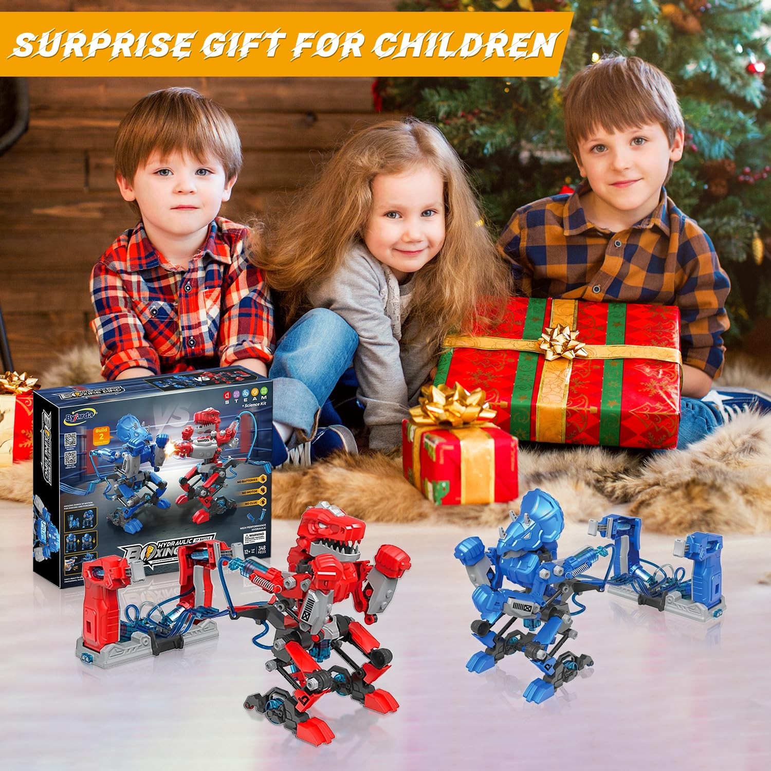 Ritehold Hydraulic Boxing Bots Stem Robot Building Kit 2 Hydraulic Powered