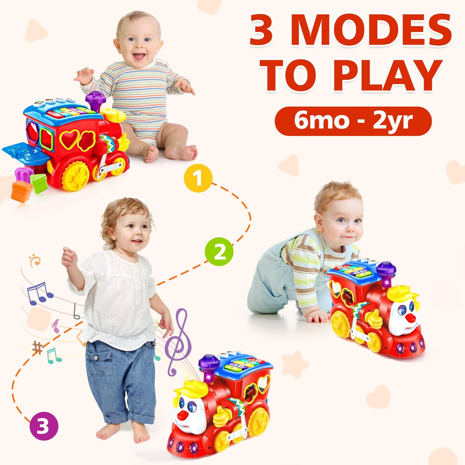 Baby Toys for 1 Year Old Boy Girl Gift Small, Red, Blue, Yellow, Green