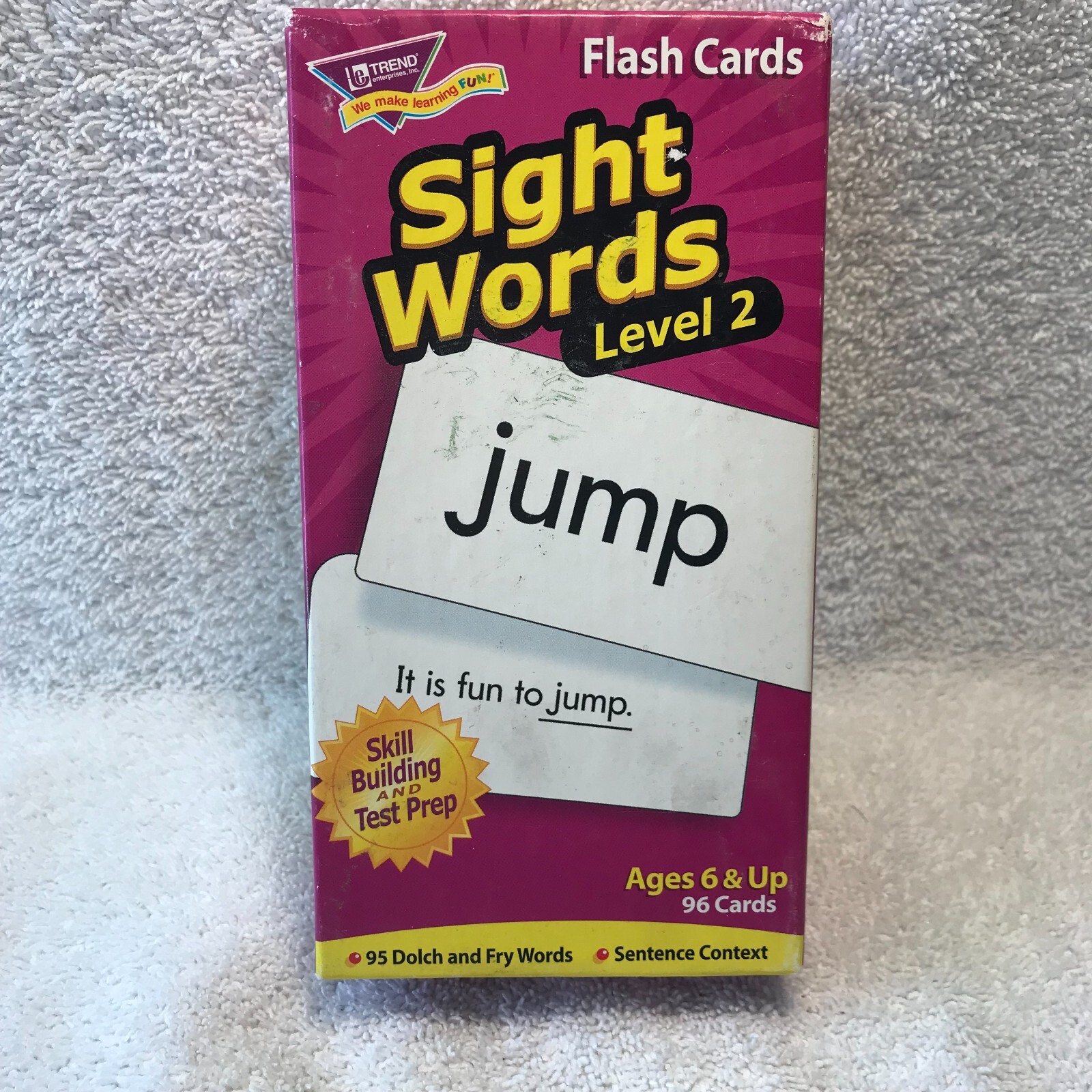 Sight Words Flash Cards Level 2 Ages 6 & Up 95 Fun Learning Boxed USA 2004