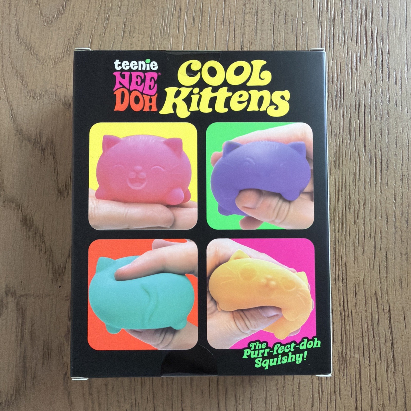 Schylling NeeDoh Teenie Cool Cats 4-Pack Kittens Stress Fidget Sensory Toy🐈✅NEW