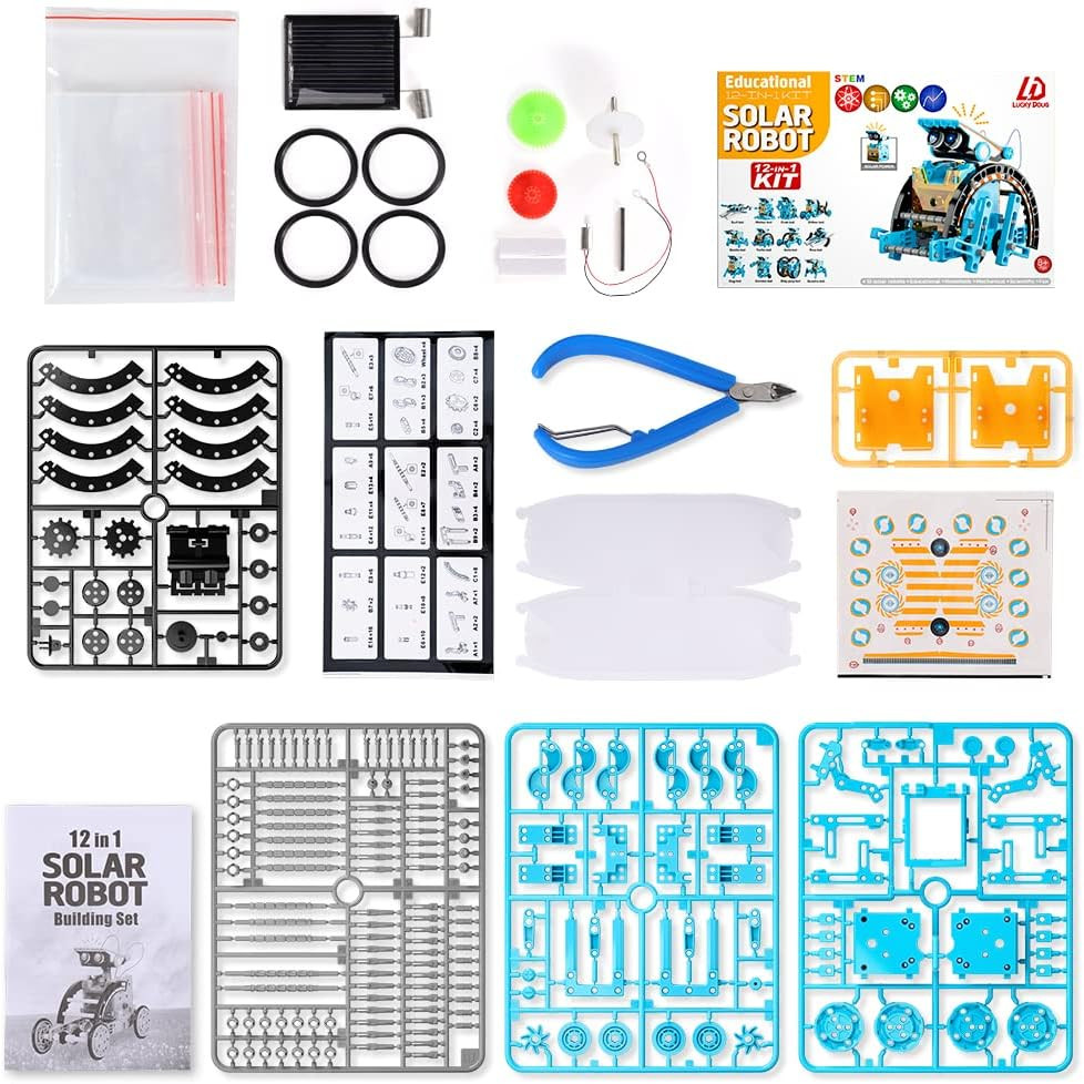 12-In-1 STEM Solar Robot Kit Toys Gifts for Kids 8 9 10 11 12 13 Years Old, Educ