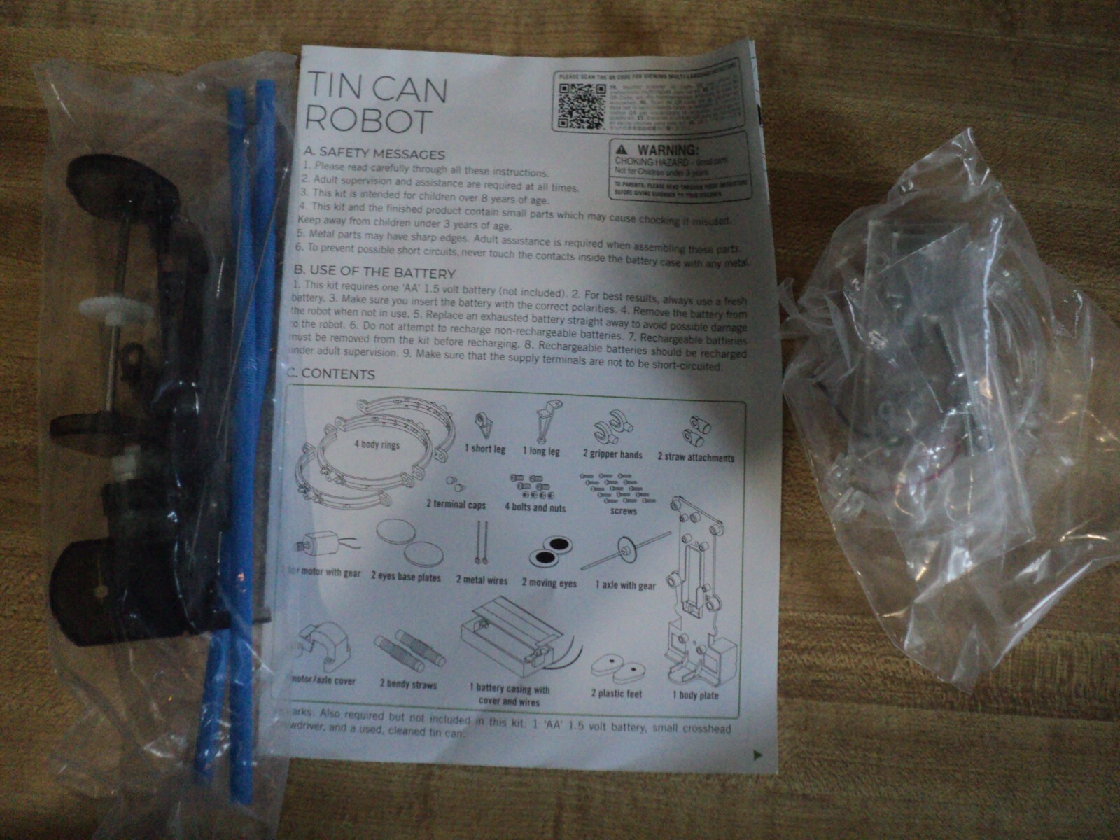 KidzRobotix Tin Can Robot New in Box FREE SHIPPING